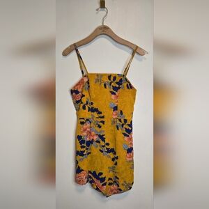 47. Floral Yellow Romper
